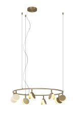 Shell 8 Light Pendant, Round, 40W LED, 3000K, 2120lm, Gold, 3yrs Warranty