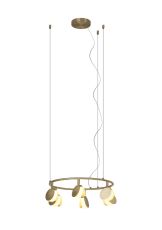 Shell 6 Light Pendant, Round, 30W LED, 3000K, 1590lm, Gold, 3yrs Warranty