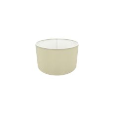 Sigma Round Cylinder, 300 x 170mm Faux Silk Fabric Shade, Ivory Pearl/White Laminate