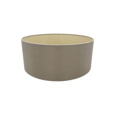 Sigma Round Cylinder, 500 x 200mm Dual Faux Silk Fabric Shade, Taupe/Pilot Gold