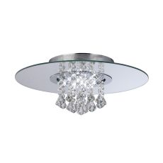 Starda Flush Ceiling Round 8 Light G4 Chrome/Crystal (Item Is Not Suitable For Charlestonl Order Sales, COLLECTION ONLY), NOT LED/CFL Compatible