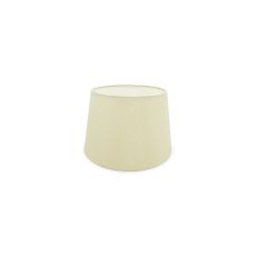 Sutton Dual Mount Round Empire, 240/300 x 200mm Faux Silk Fabric Shade, Ivory Pearl/White Laminate