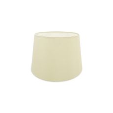 Sutton Dual Mount Round Empire, 320/400 x 260mm Faux Silk Fabric Shade, Ivory Pearl/White Laminate