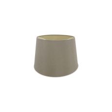 Sutton Dual Mount Round Empire, 280/350 x 220mm Dual Faux Silk Fabric Shade, Taupe/Pilot Gold