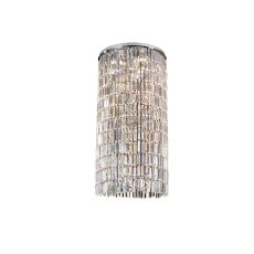 Torre Pendant *** 50cm Plate & Mirror Only *** 6 Light GU10 Polished Chrome/Crystal To Order 60 Hooks