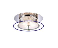 Tosca Round Frosted / Clear Replacement Glass For IL30241 / 30243