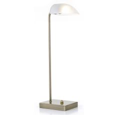 Udine Table Lamp With In-Line Switch 1 Light G9 Antique Brass/Frosted Glass