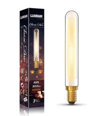 Classic Deco LED 185mm Tubular Line E14 Dimmable 4W 4000K Natural White, 300lm, Clear Glass, 3yrs Warranty