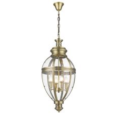 Cala 4 Light E14 Adjustable Light Dimmable Antique Brass Pendant