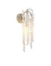 Wisteria Wall Lamp, 1 Light E14, Polished Nickel / Crystal