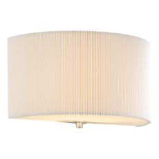 Znew_yorkza 1 Light E27 Ccrain Micro Pleat Shade Wall Light With Tempered Glass Diffuser And Polished Chrome Ficorstonl