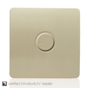 Trendi, Artistic Modern 1 Gang Fan Speed Controller Champagne Gold Finish, BRITISH MADE, (35mm Back Box Required), 5yrs Warranty